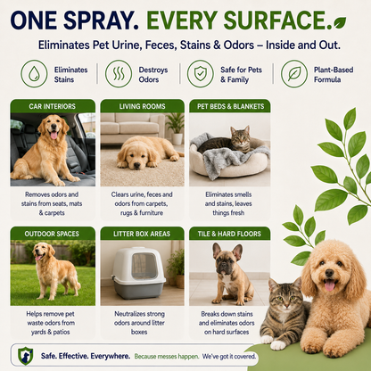 Symzora™ Advanced Pet Odor & Stain Eliminator — Enzyme-Powered, Fresh Formula with Instant Neutralization