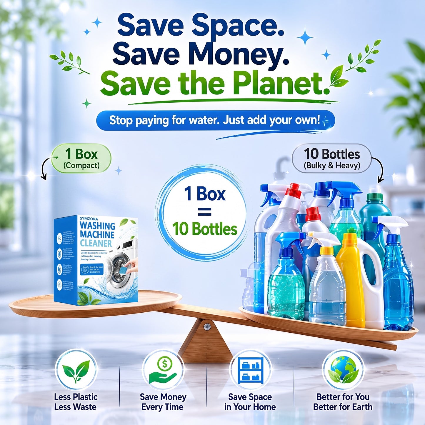 Symzora™ Multi-Surface Cleaning Effervescent Tablets — Powerful, Deep Clean with Zero Residue