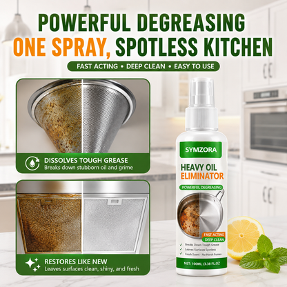 Symzora™ Heavy-Duty Degreaser Spray - Foam Cleaner for Range Hood, Oven & Kitchen Grease