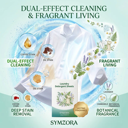 SYMZORA Wildflower Laundry Sheets – Eco-Friendly, Gentle Clean for Sensitive Skin